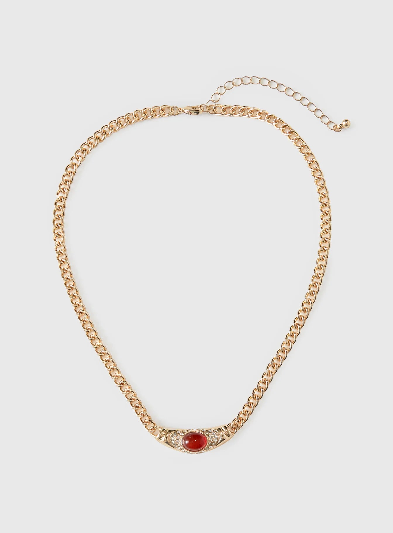 No Place Like Home Necklace Gold / Red
