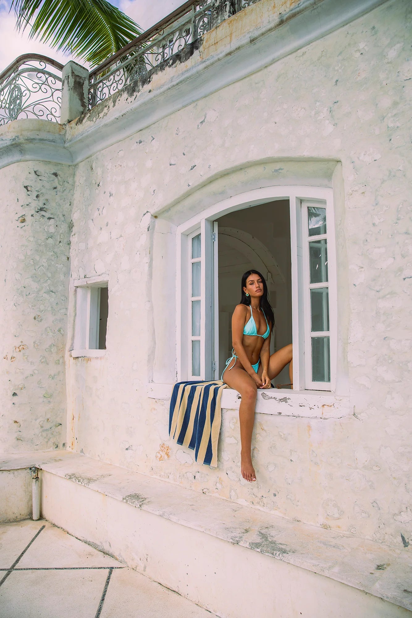 FORTUNATE ONE Capri Swim Top Aqua