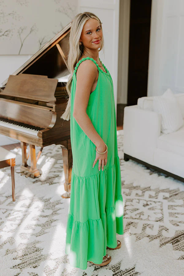 Feeling Giddy Maxi Dress in Kelly Green