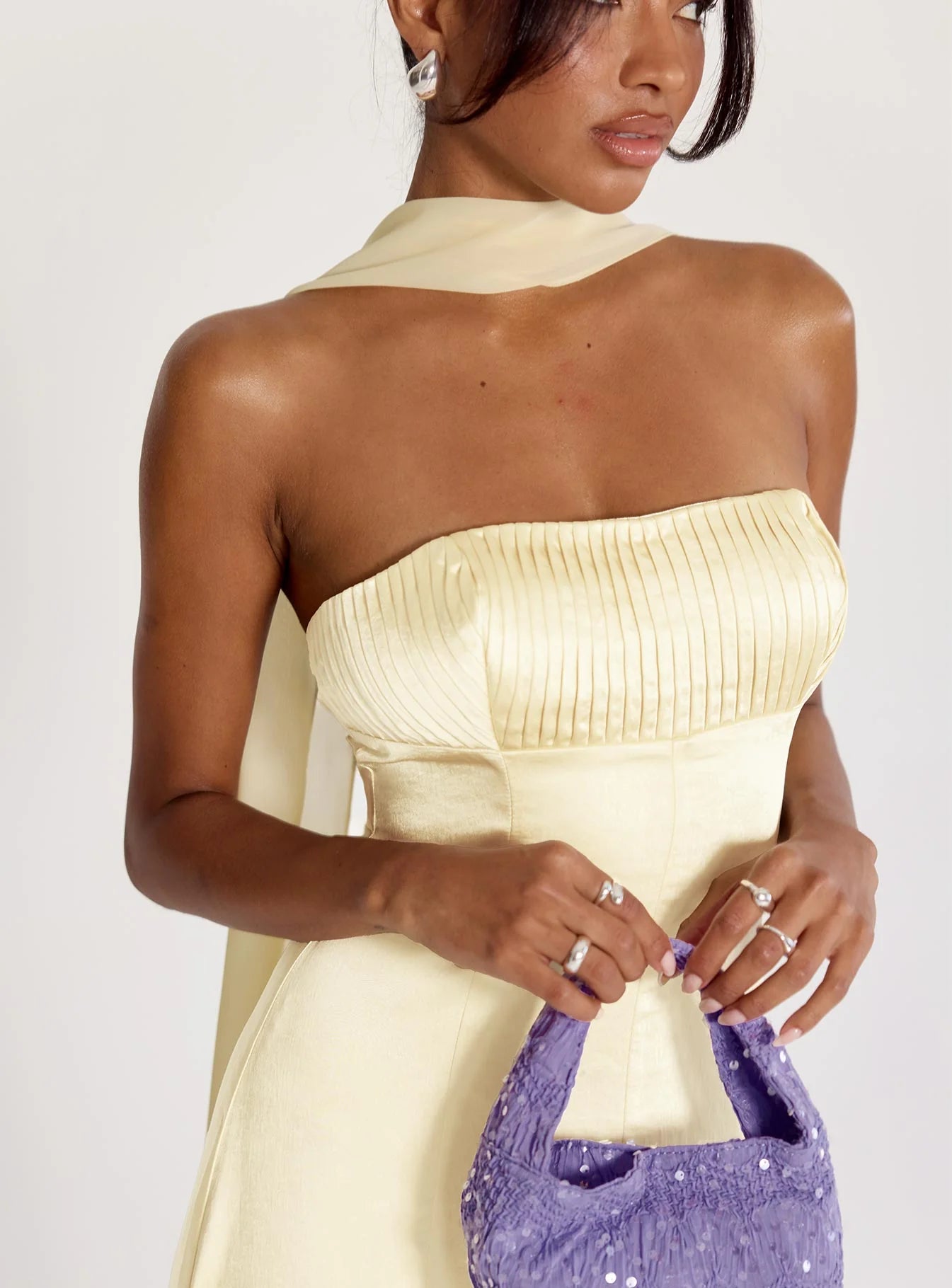 Masterpiece Strapless Maxi Dress Yellow