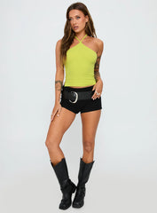 Baseline Halter Rib Top Green