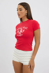 Red Graphic Tee Short Sleeve