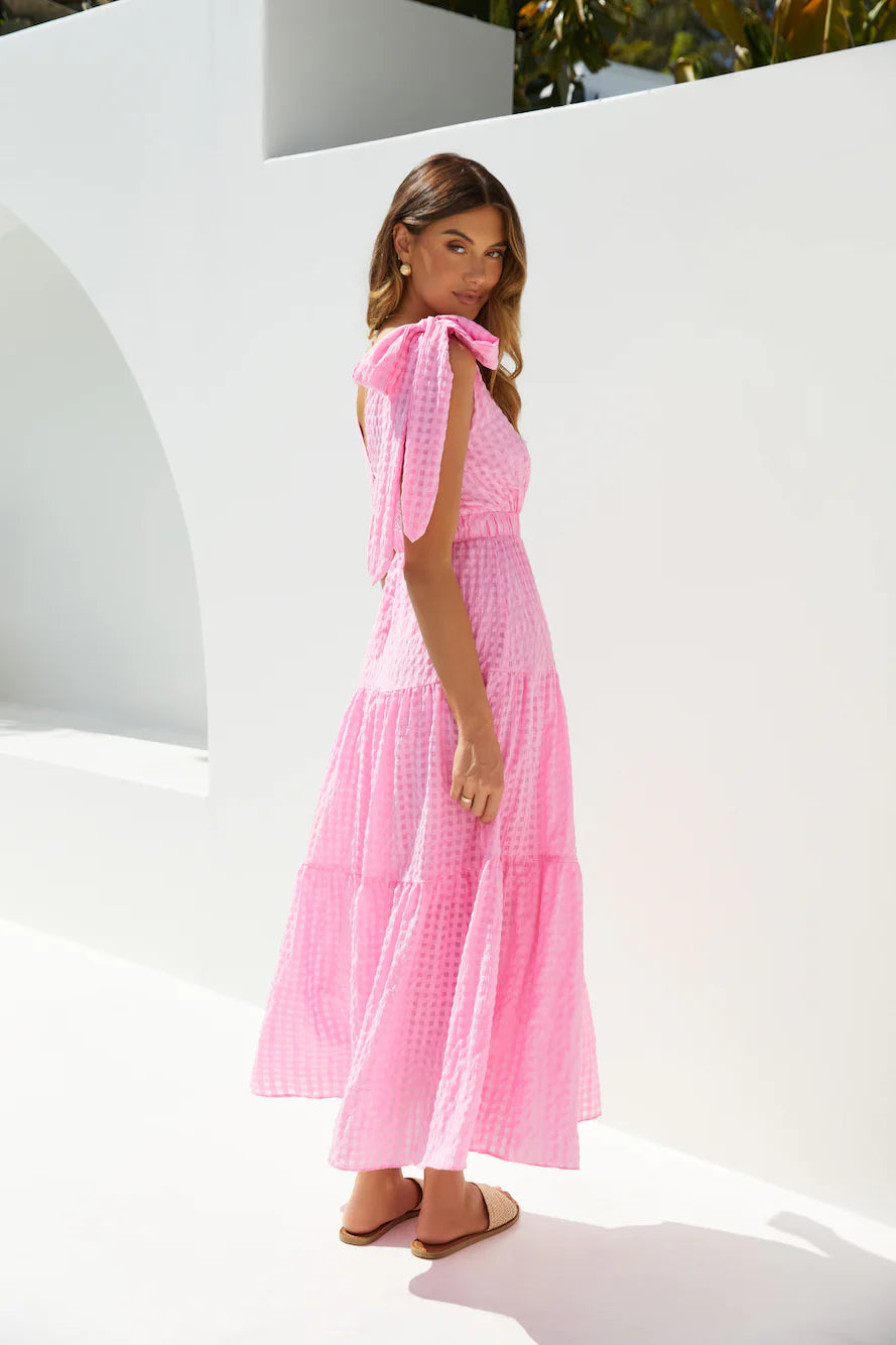 Aurora Glow Pink Maxi Dress