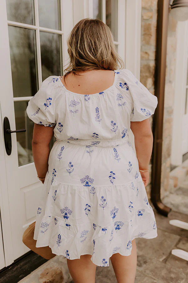 Botanical Moment Embroidered Mini Dress Curves