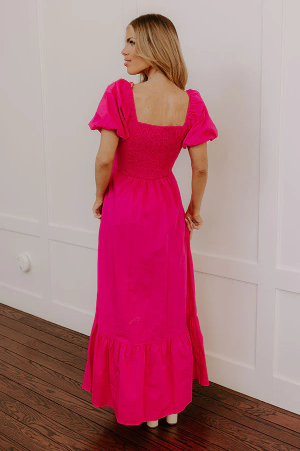 Sweet Serendipity Maxi Dress in Hot Pink
