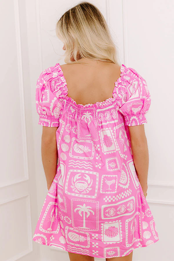 On Tropic Time Mini Dress in Pink