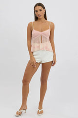 Pink Cami Top Mesh