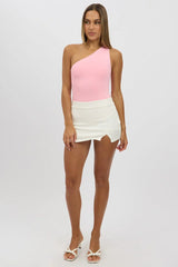 Pink Bodysuit One Shoulder