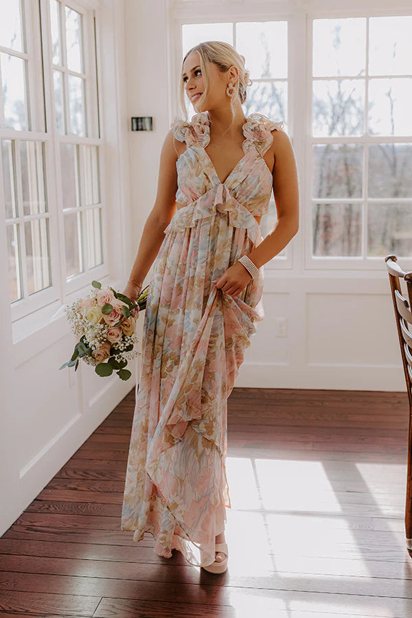 Dreamy Haze Floral Maxi Dress