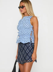 Orellia Mini Skirt Blue Check