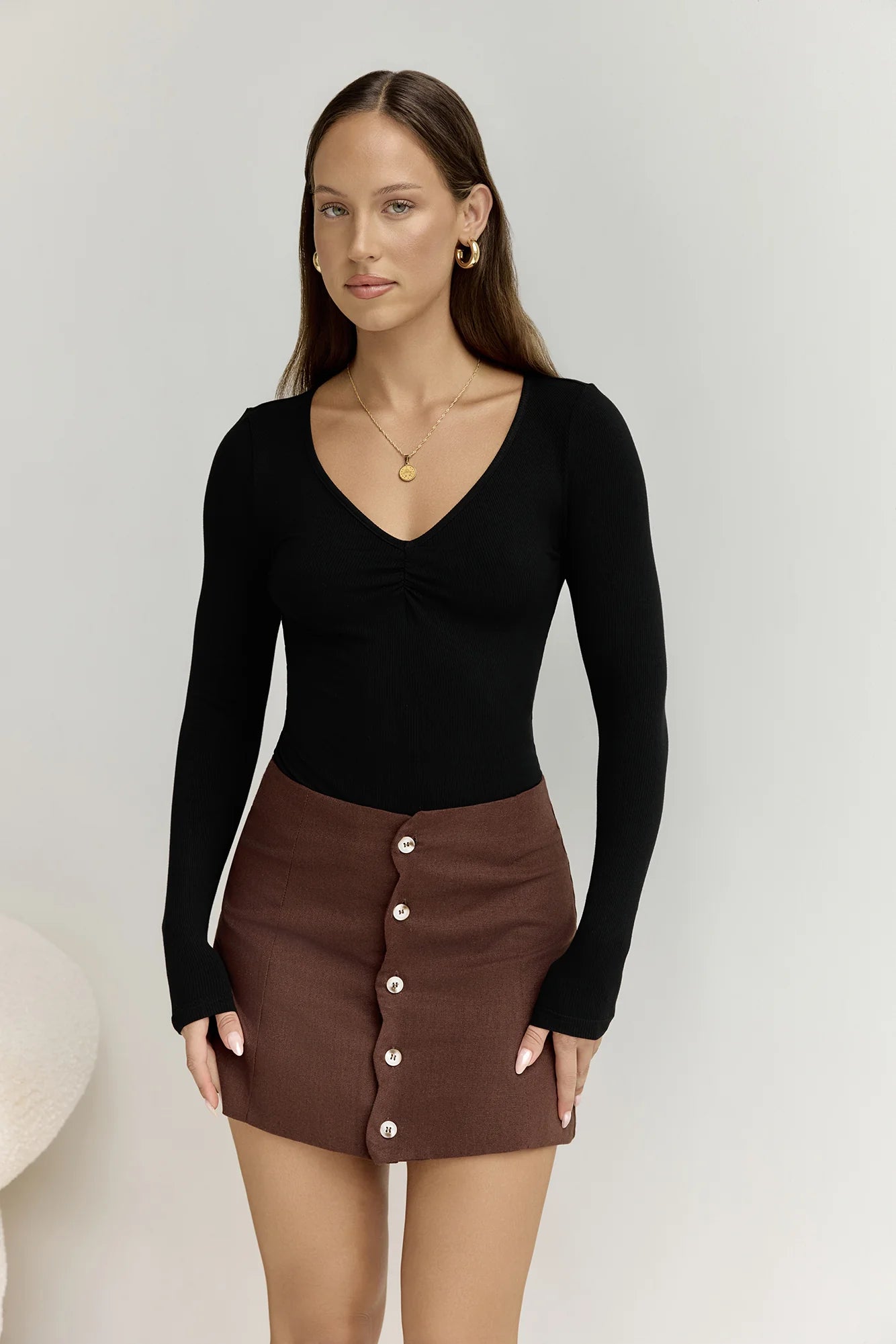 Stella Mini Skirt Chocolate