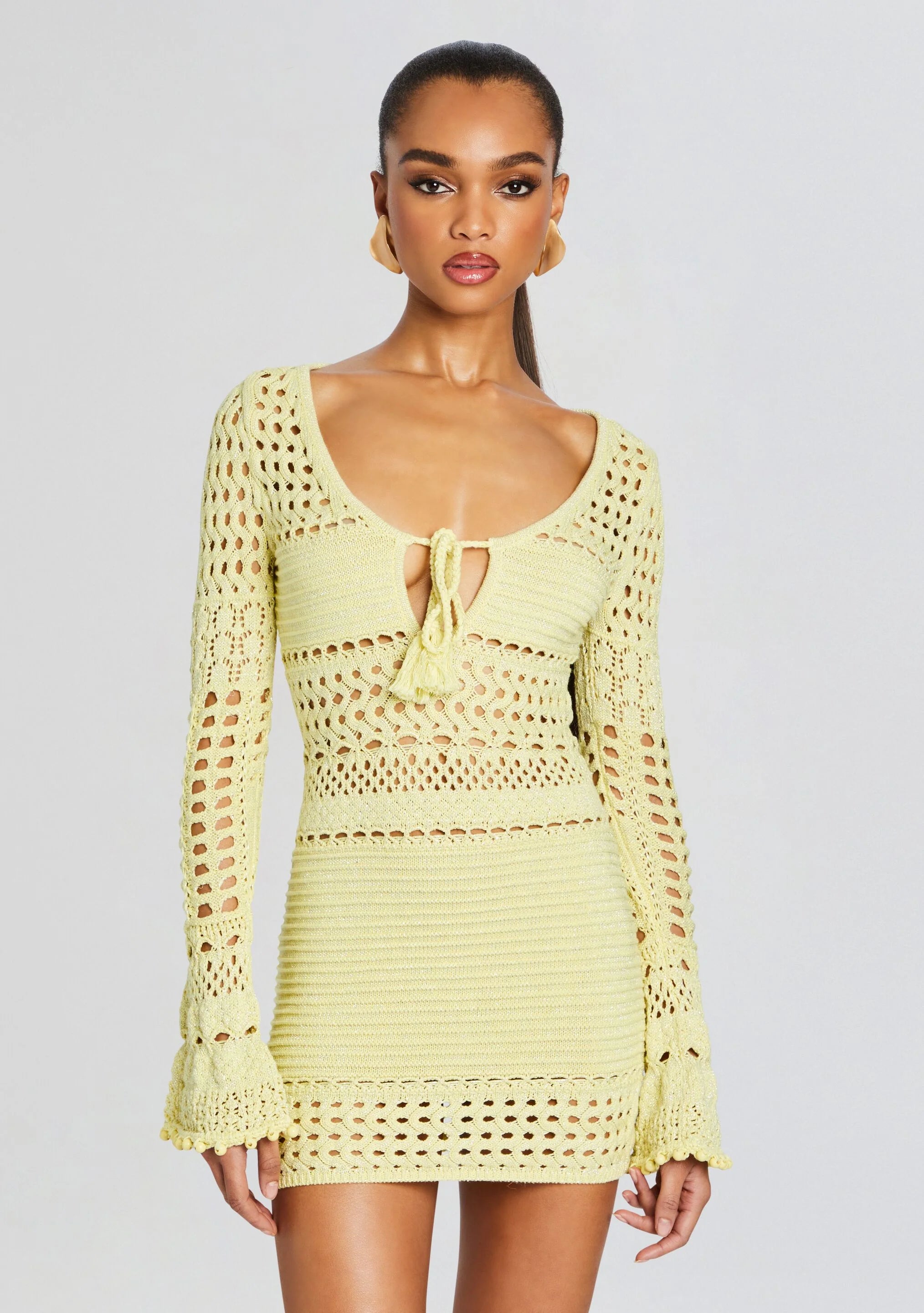 Peony Knit Crochet Dress
