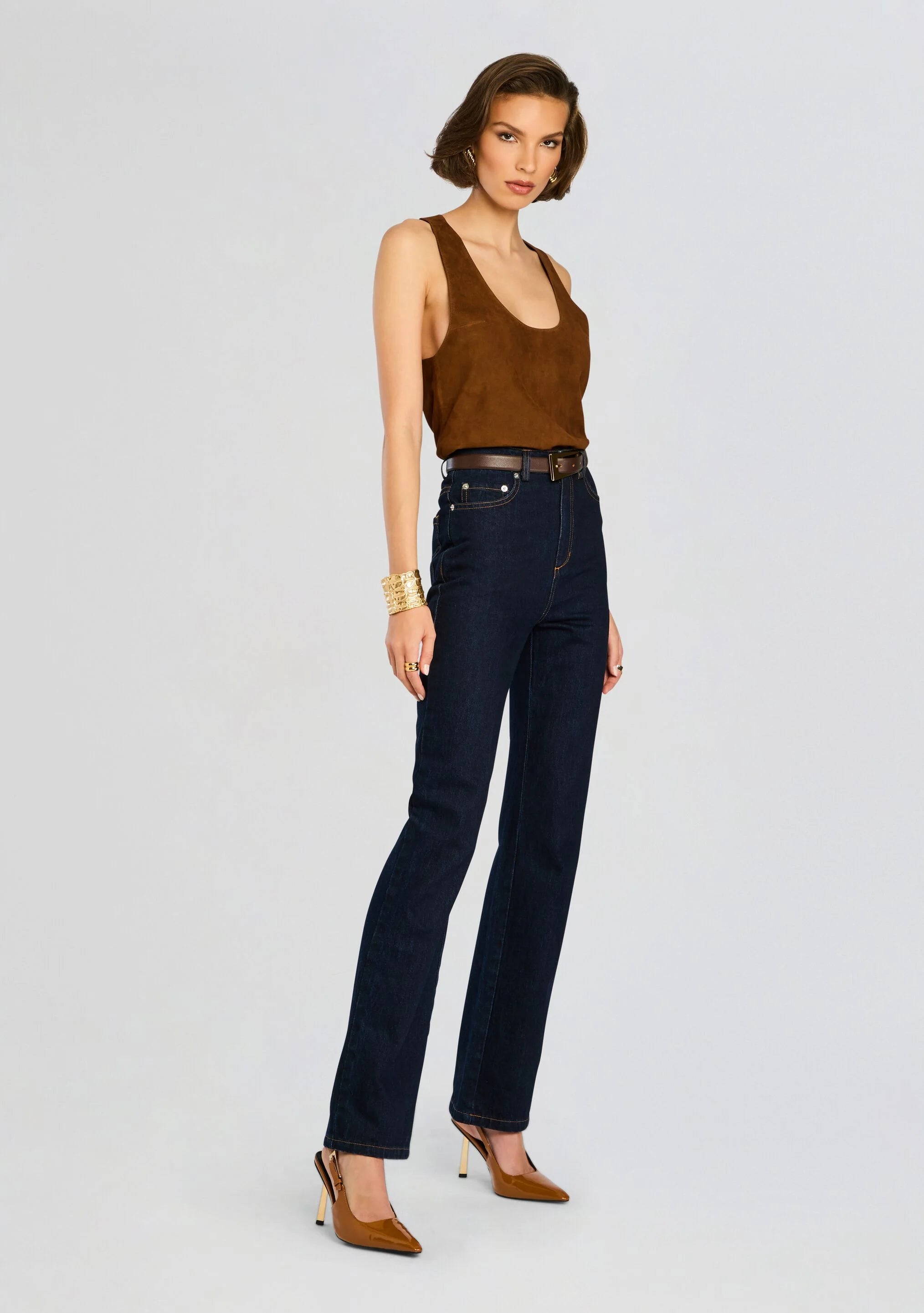 Elizabeth Suede Tank Top
