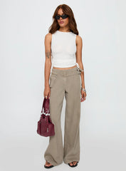 Kaelis Tie Side Top White
