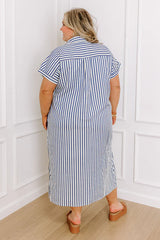 Coastal Charisma Stripe Midi Dress Curves