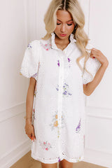 Brunch Date Floral Eyelet Mini Dress