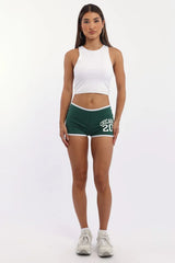 Green Shorts Contrast Binding