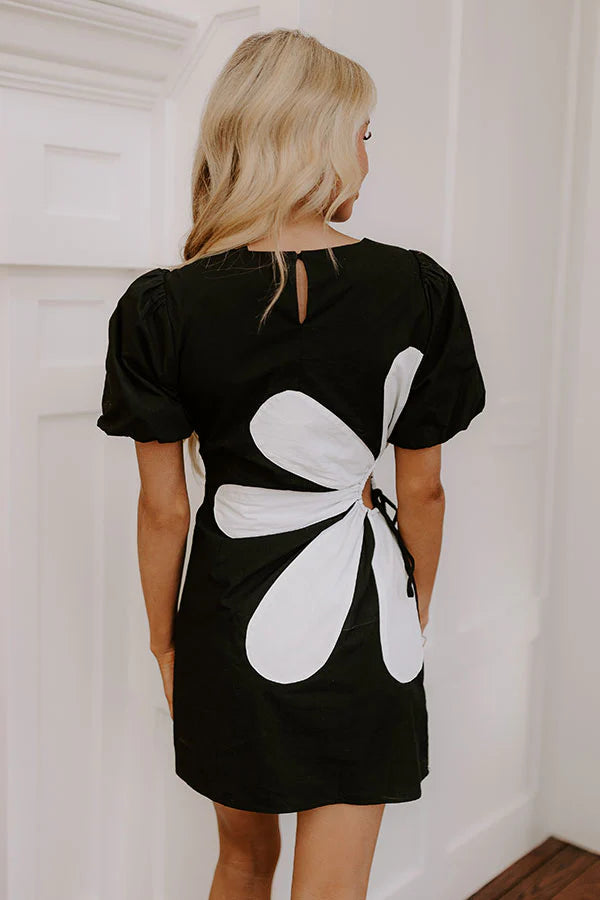 Make A Statement Cut Out Mini Dress in Black
