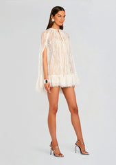 Adra Mini Cape Dress