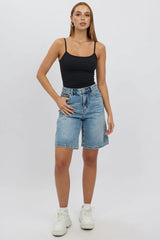 Black Cami Top Thin Strap Supersoft