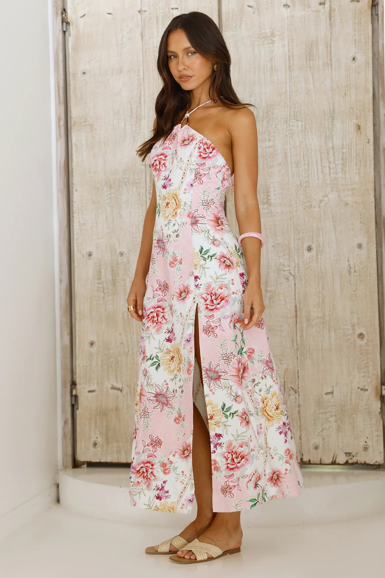 Sunset Dahlia Midi Dress Floral