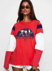 MLS 96 Retro Long Sleeve Top Red