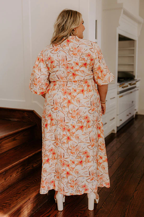 Bellini's Please Floral Midi Dress Curves