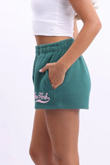 Green Track Shorts Elasticated