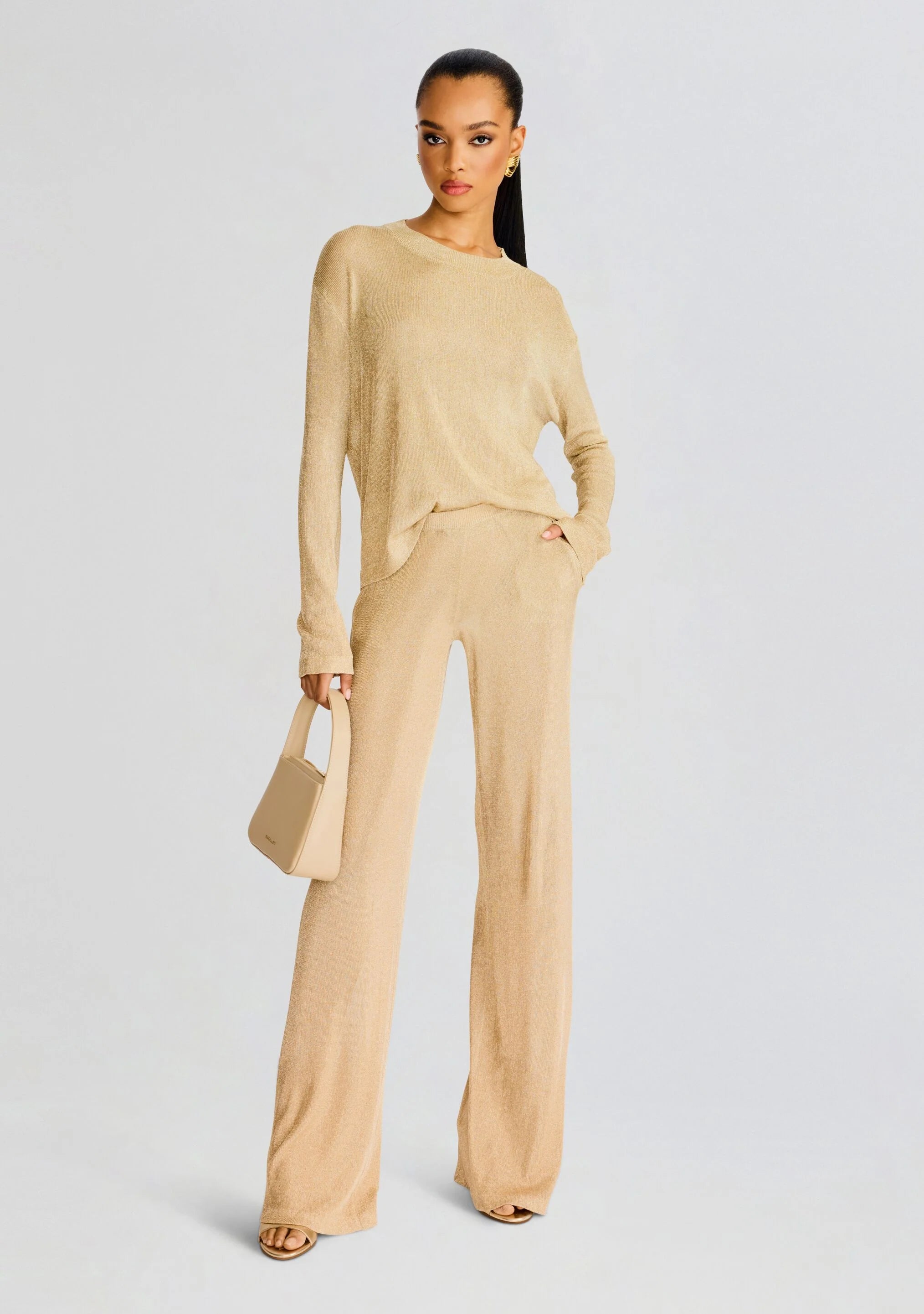 Hana Metallic Knit Top