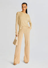 Hana Metallic Knit Top