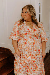 Bellini's Please Floral Midi Dress Curves