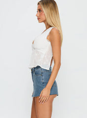 Flourish Low Rise Denim Mini Skort Light Wash