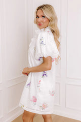 Brunch Date Floral Eyelet Mini Dress