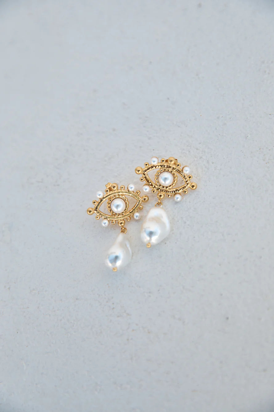 18K Gold Plated Ocean Forest Earrings Gold