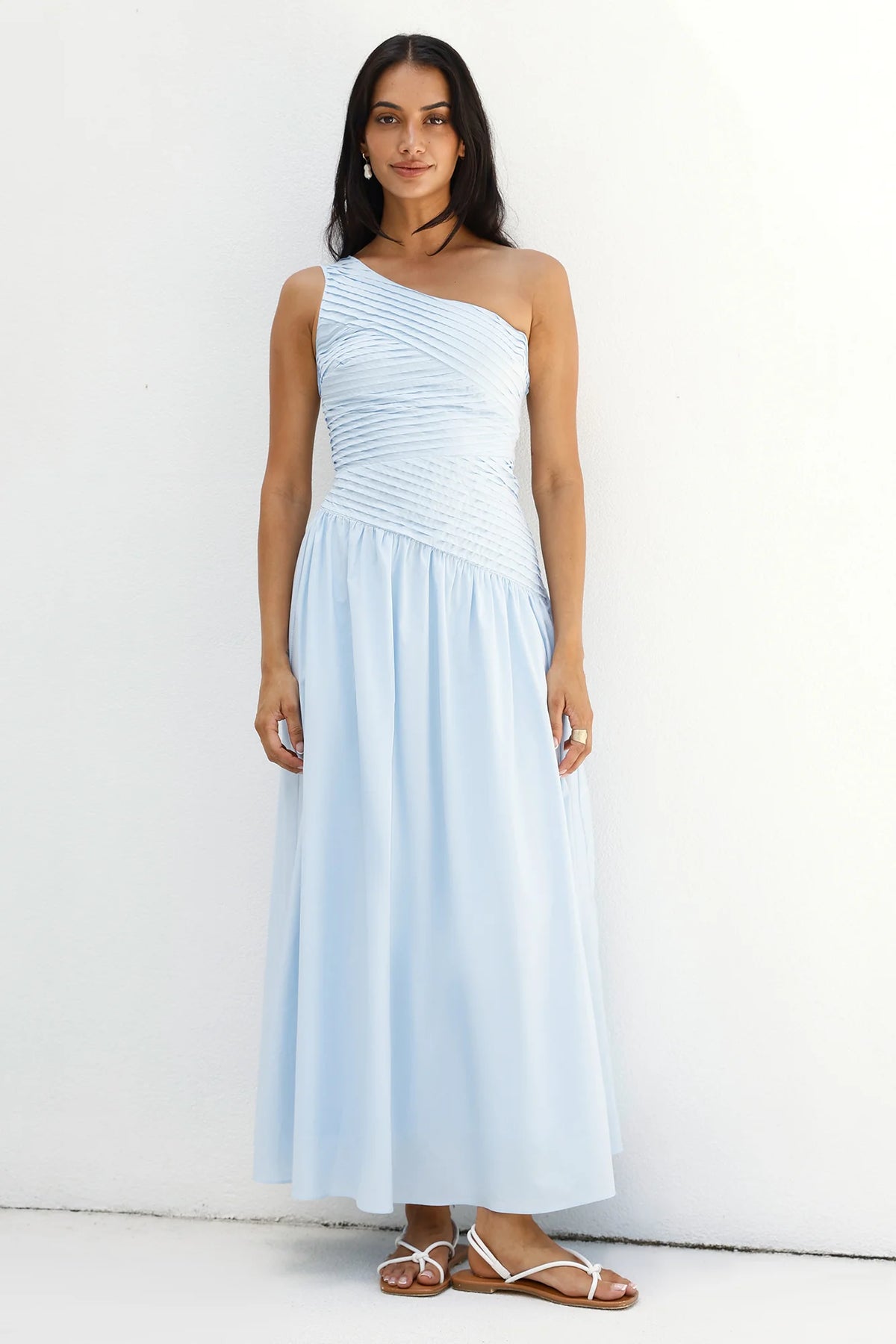 Lexi Love One Shoulder Maxi Dress Blue