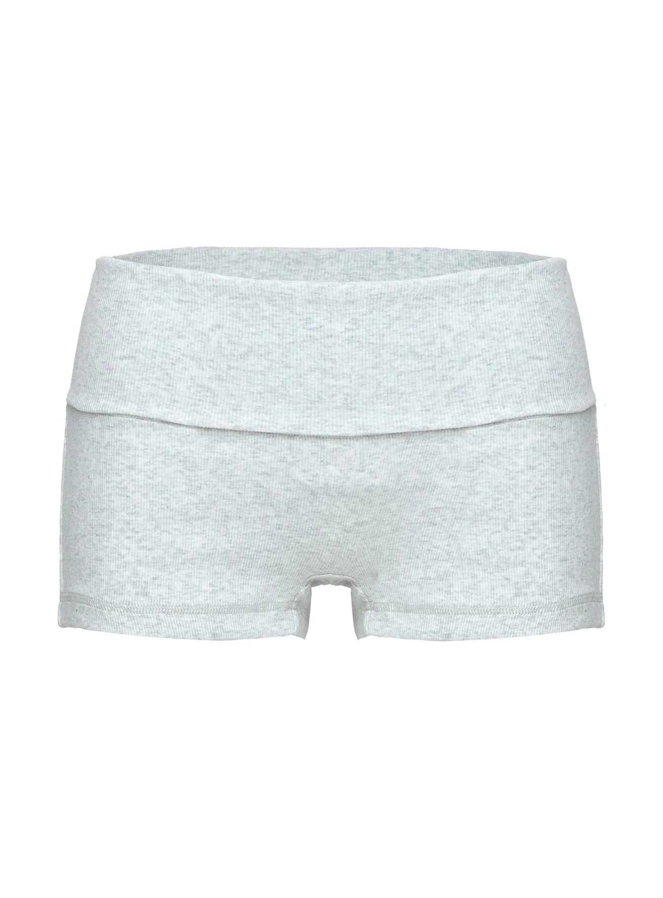 Baseline Low Rise Rib Shorts Grey Marle