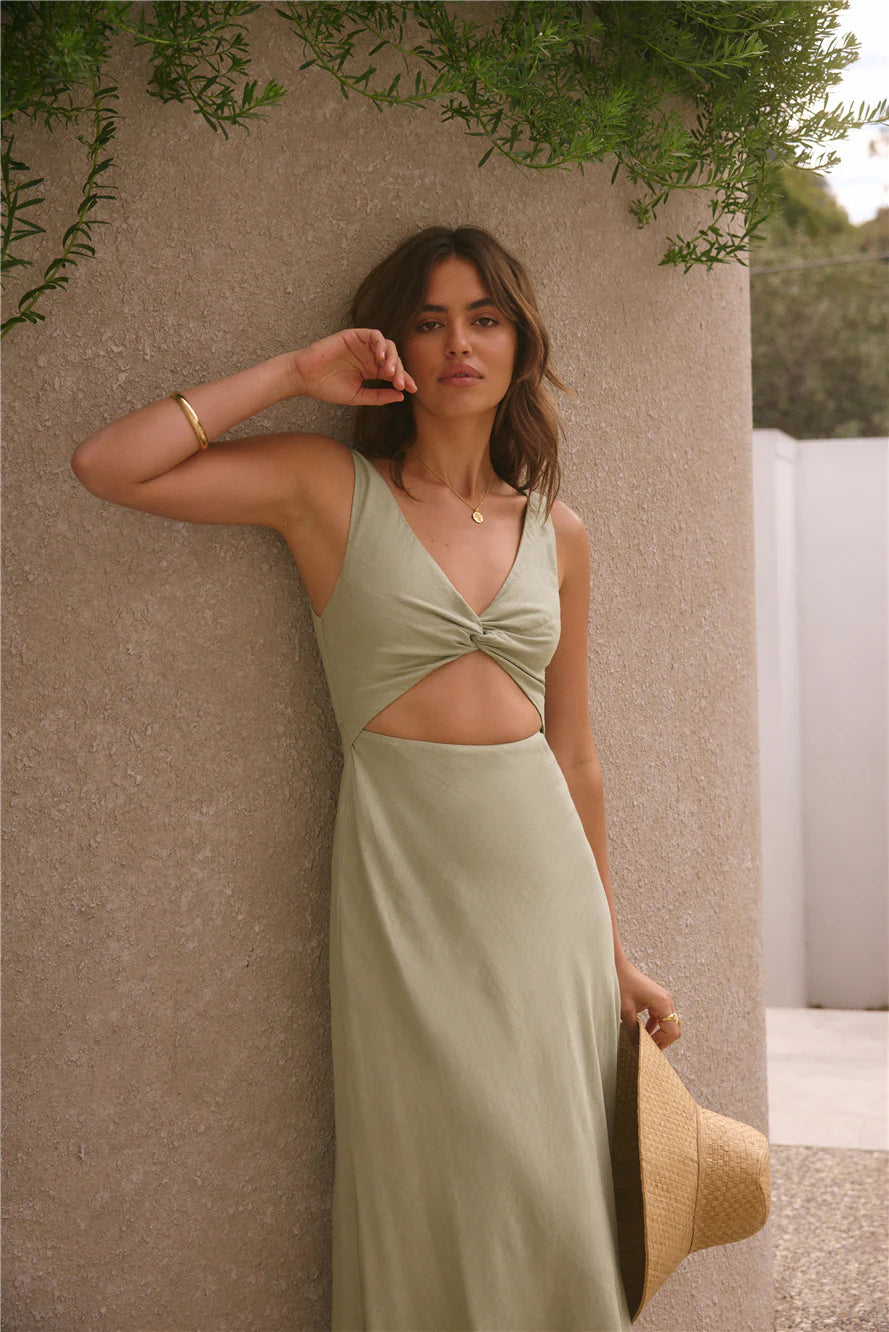 Soft Silhouette Maxi Dress Sage