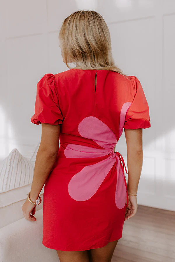 Make A Statement Cut Out Mini Dress in Red