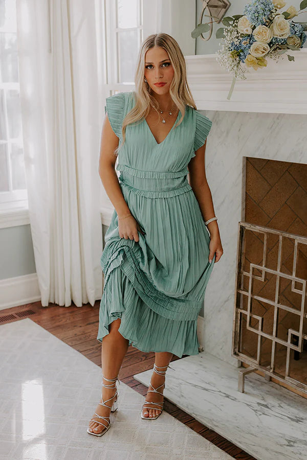 Kind Gesture Pleated Midi Dress
