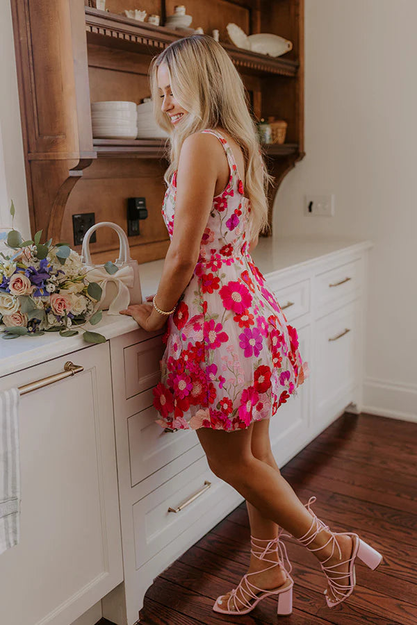 Sweet On You Floral Embroidered Mini Dress