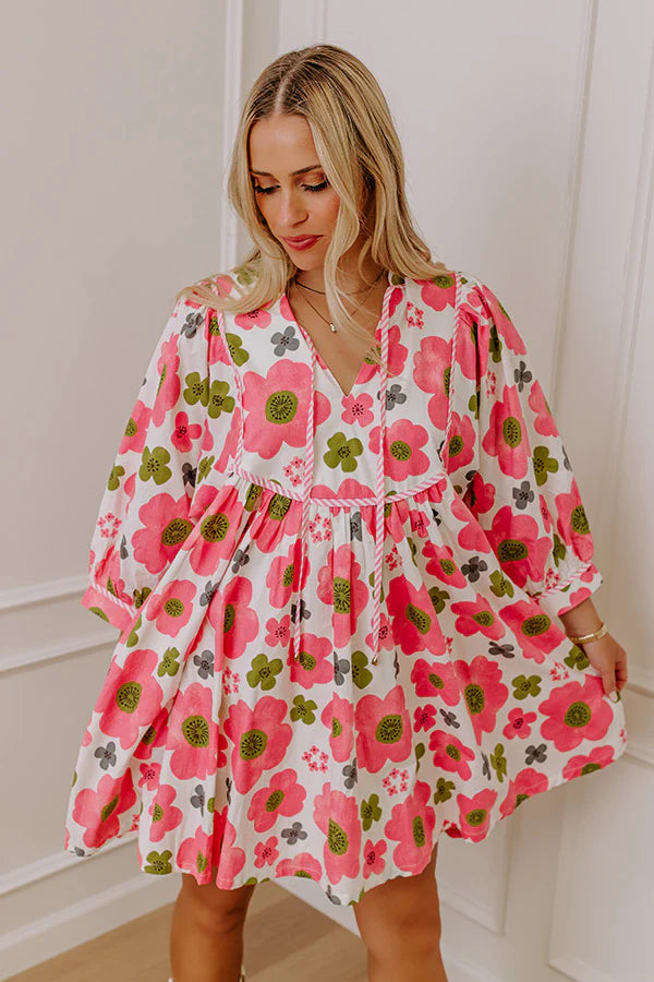 Happy Blooms Floral Mini Dress