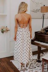 Right On Cue Linen-Blend Midi Dress