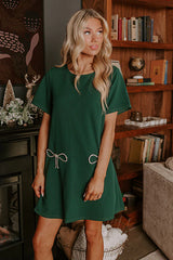 So Charmed Mini Dress in Hunter Green