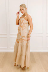 Vacay On The Mind Linen-Blend Embroidered Maxi Dress