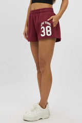 Red Track Shorts Elasticated