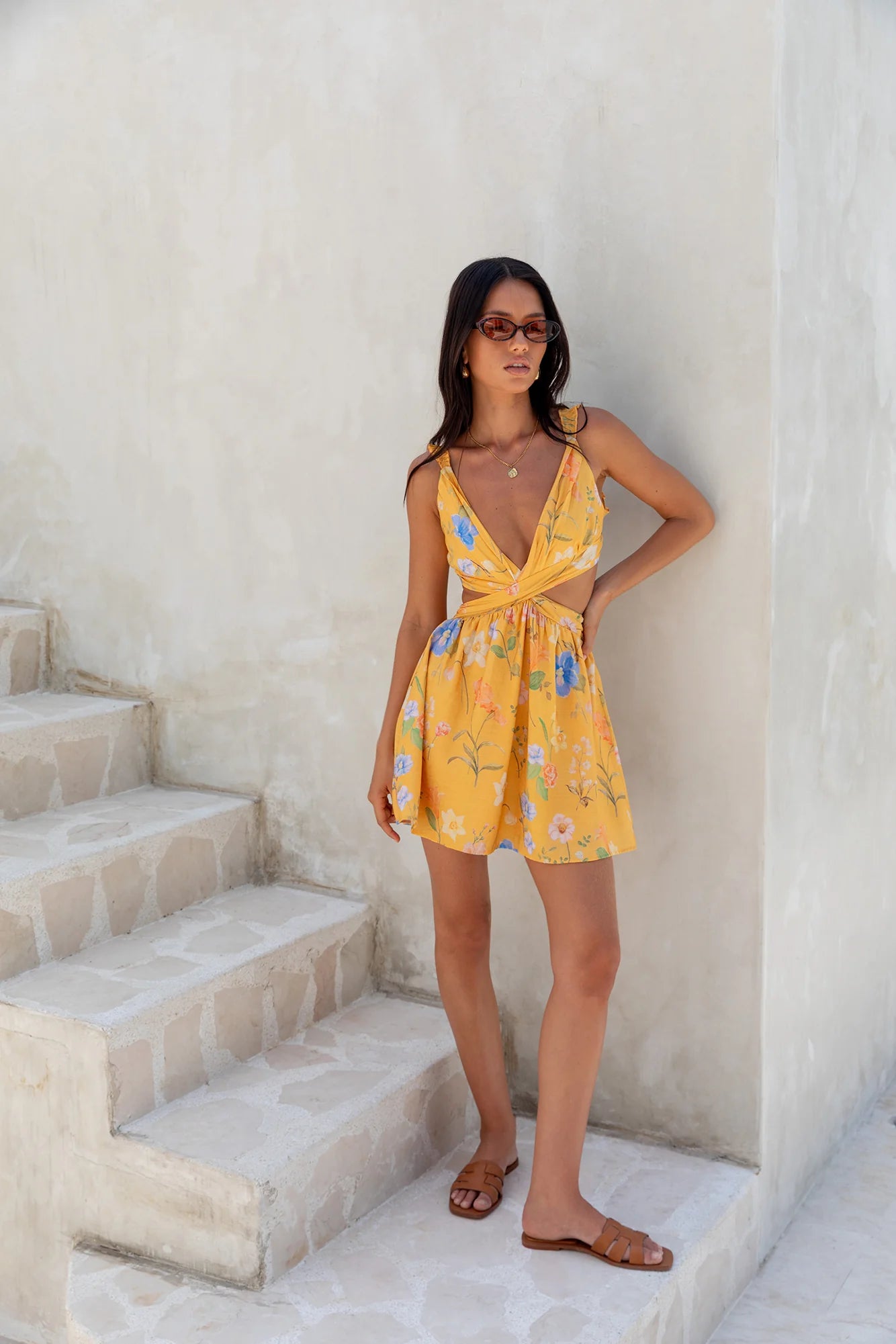 Florence Mini Dress Yellow