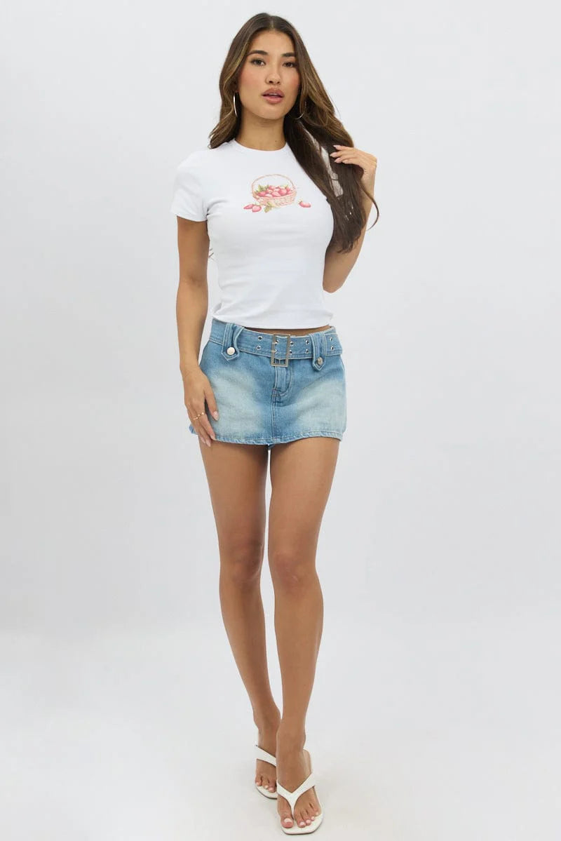 White Graphic Tee Short Sleeve