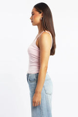 Pink Supersoft Cami Top Cross Over