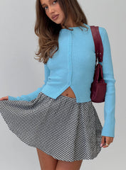 Sohogirl Flowy Mini Skirt Black / White Gingham