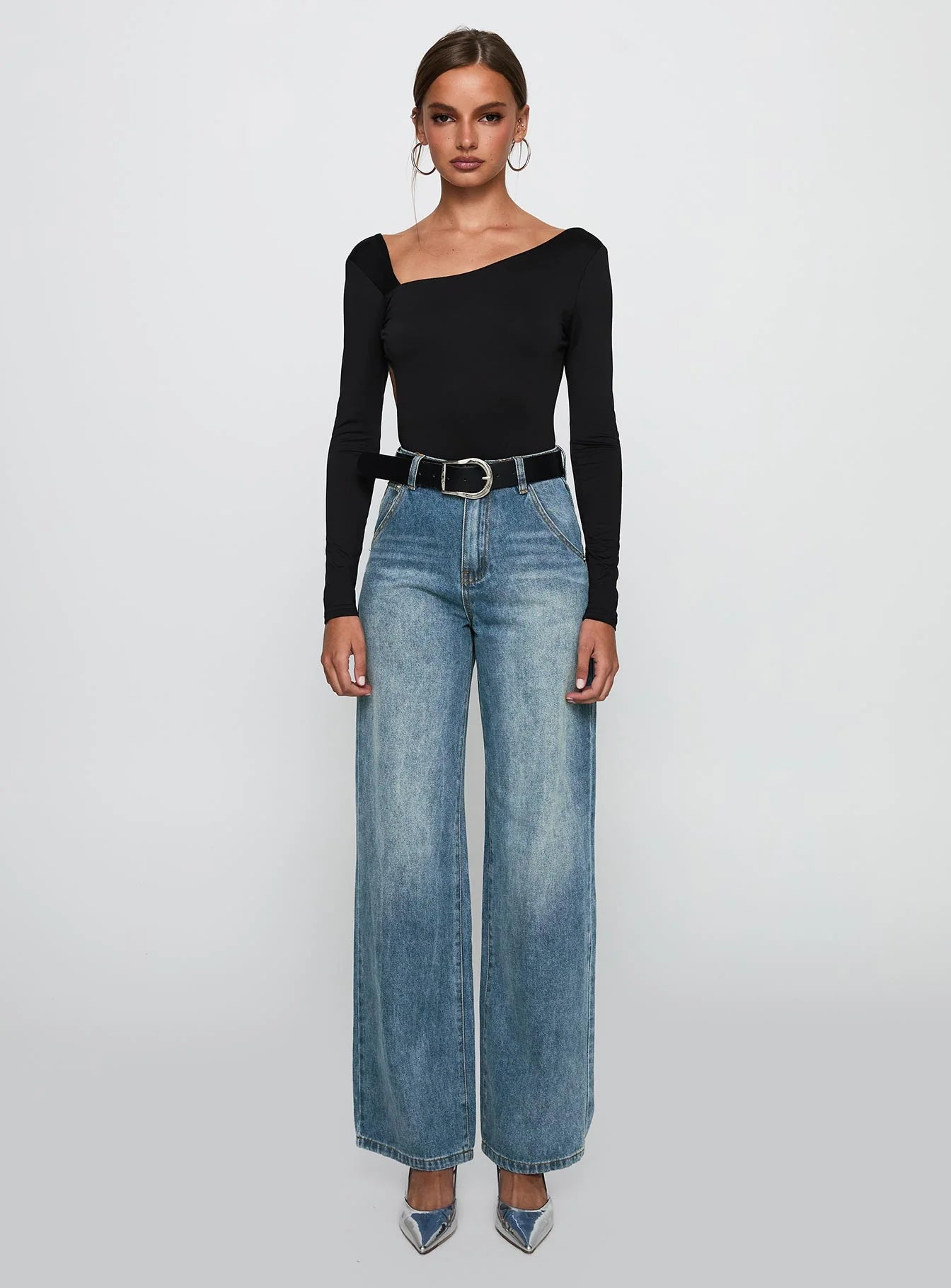 Sacramento Straight Leg Jeans Mid Blue Denim
